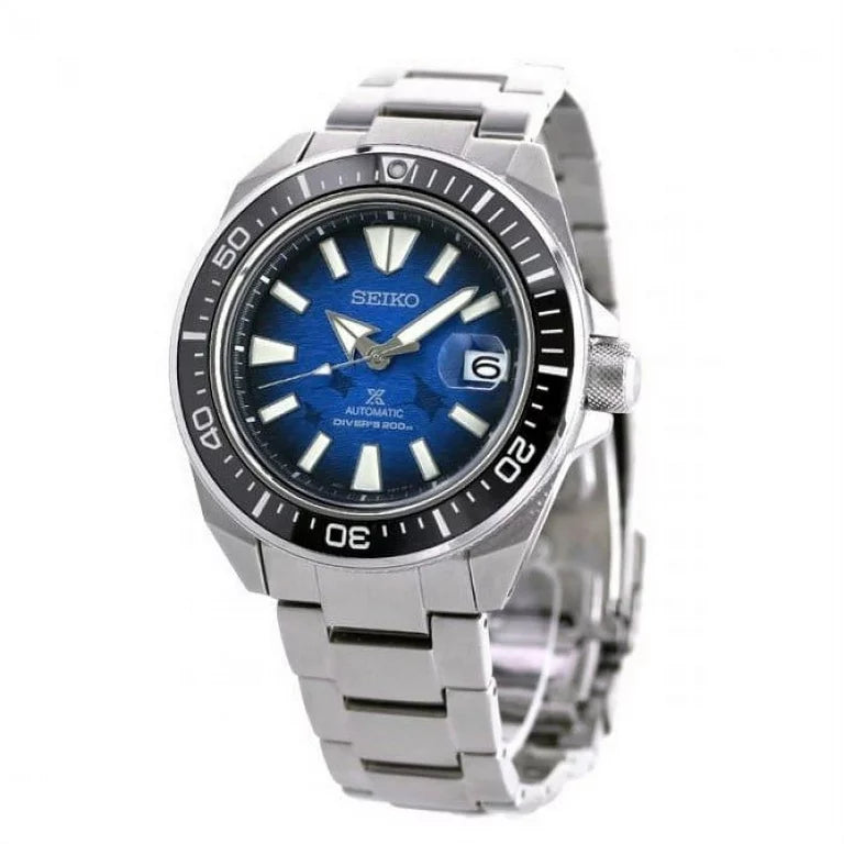 NEW Seiko SRPE33 Automatic Prospex 44mm Special Edition Blue Manta Ray Dial Men&#39;s Watch