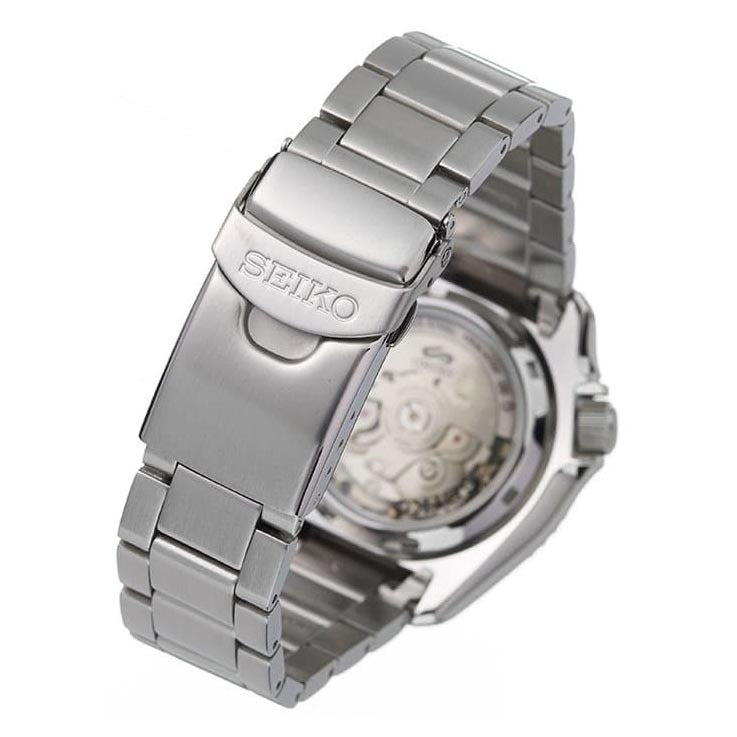 Seiko 5 Sports Automatic SRPD55 Black Dial Day Date Steel Bracelet Men&#39;s Watch