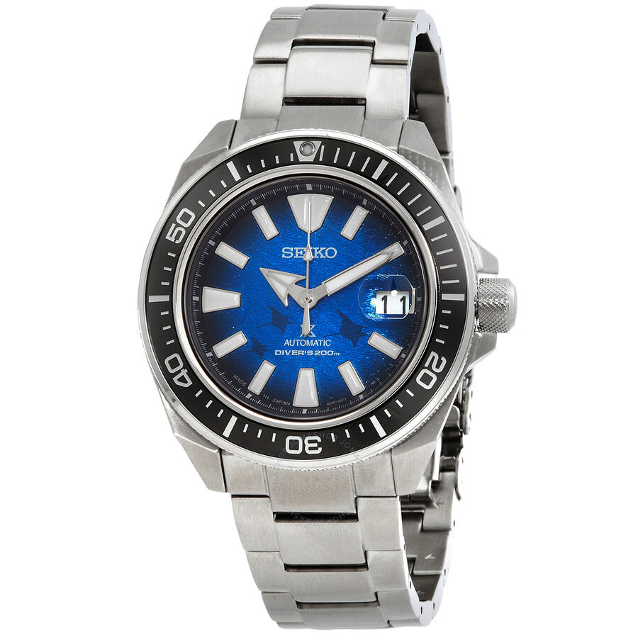 NEW Seiko SRPE33 Automatic Prospex 44mm Special Edition Blue Manta Ray Dial Men&#39;s Watch