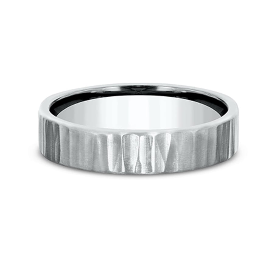 Benchmark CF65614W White 14k 5mm Men&#39;s Wedding Band Ring