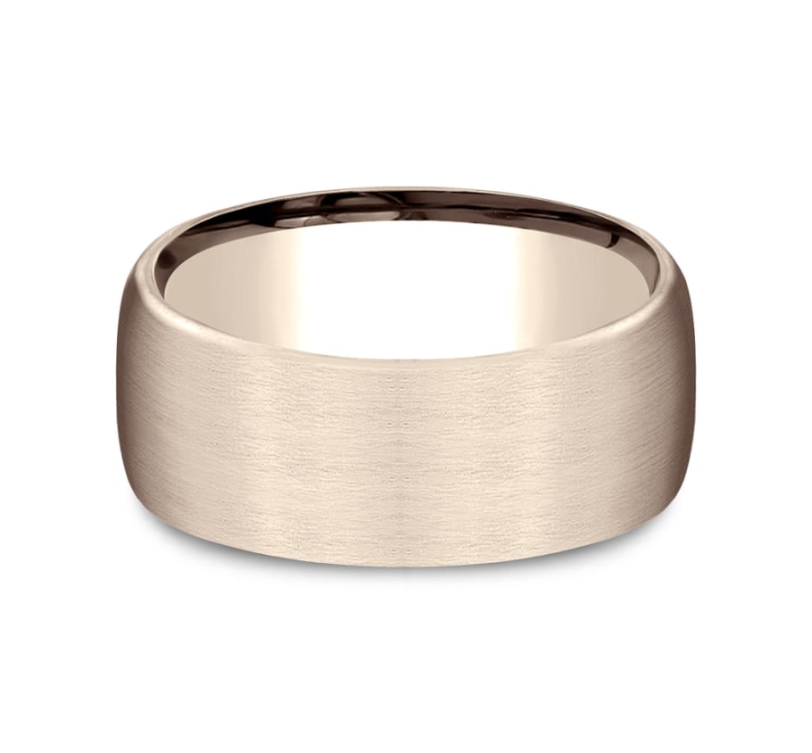 Benchmark CF71961R Rose Gold 14k 9mm Men&#39;s Wedding Band Ring
