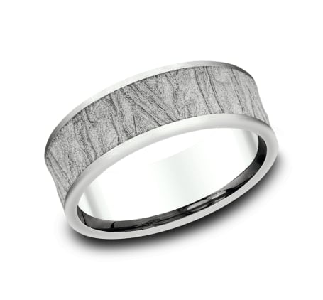 Benchmark CF847635W White Gold 14k 7mm Men&#39;s Wedding Band Ring