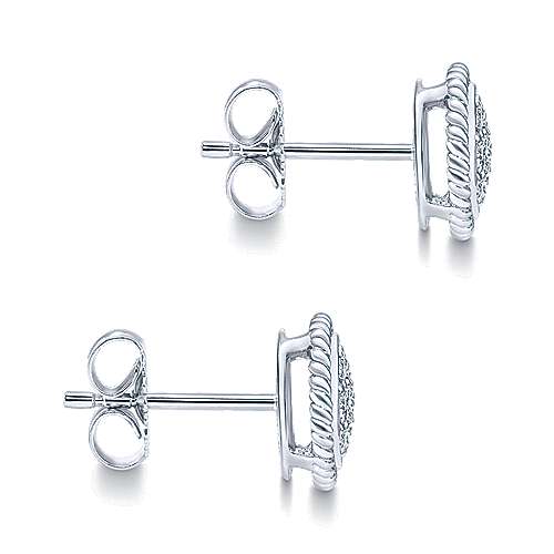 Gabriel &amp; Co. 14K White Gold Fashion 0.19ct Diamond Earrings EG10893W45JJ
