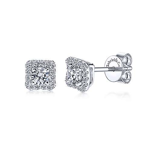Gabriel &amp; Co. 14K White Gold 0.20ct Diamond Earrings EG11327W45JJ