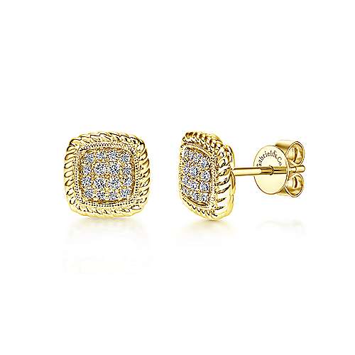 Gabriel &amp; Co. 14K Yellow Gold 0.17ct Diamond Earring EG11556Y45JJ