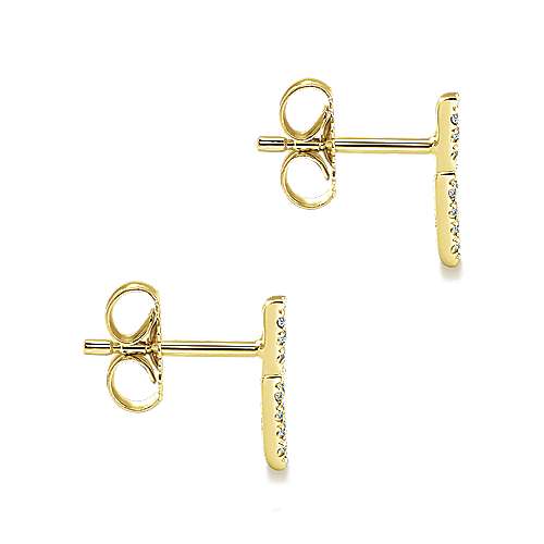 Gabriel &amp; Co. 14k Yellow Gold Double Chevron Diamond Stud Earrings EG13091Y45JJ