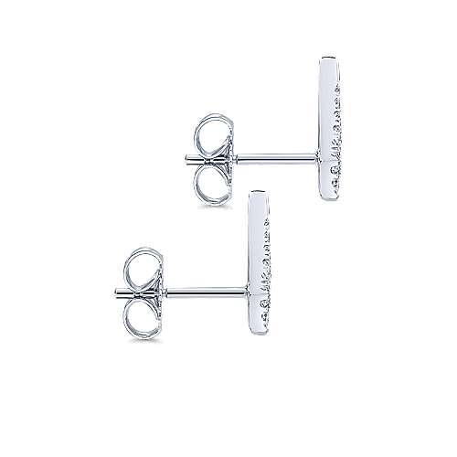 Gabriel &amp; Co. 14k White Gold Curved 0.23ct Diamond Bar Stud Earrings EG13178W45JJ