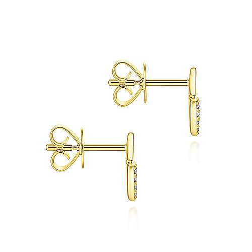 Gabriel &amp; Co. 14k Yellow Gold Stacked Triangle 0.11ct  Diamond Stud Earrings EG13350Y45JJ