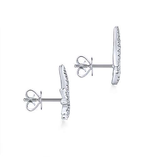 Gabriel &amp; Co. 14k White Gold 0.37ct Diamond Wing Stud Earrings EG13405W45JJ