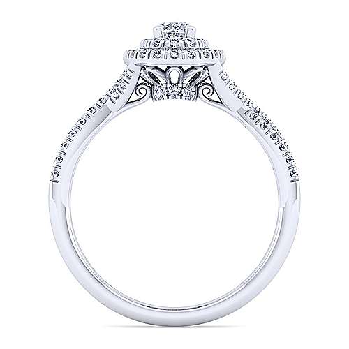 Gabriel &amp; Co 14K White Gold Oval Double Halo Diamond Engagement Ring  ER10139O0W44JJ