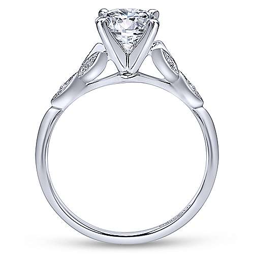 Gabriel &amp; Co 14K White Gold Round Diamond Engagement Ring  ER11747R4W44JJ