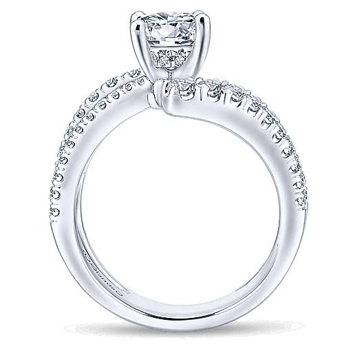 Gabriel &amp; Co 14K White Gold Round Diamond Engagement Ring  ER12584R4W44JJ