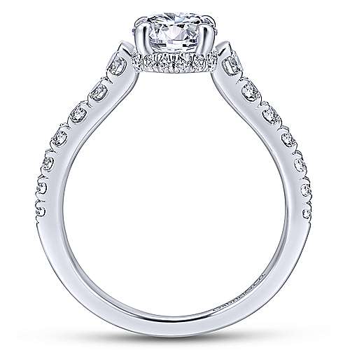 Gabriel &amp; Co 14K White Gold Round Diamond Engagement Ring  ER12679R4W44JJ