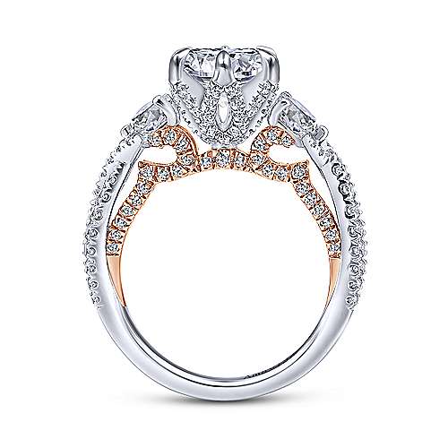 Gabriel &amp; Co 18K White Rose Gold Round Diamond Engagement Ring  ER12847R6T83JJ