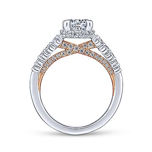 Gabriel &amp; Co 14K White Rose Gold Round Diamond Engagement Ring  ER13829R4T44JJ