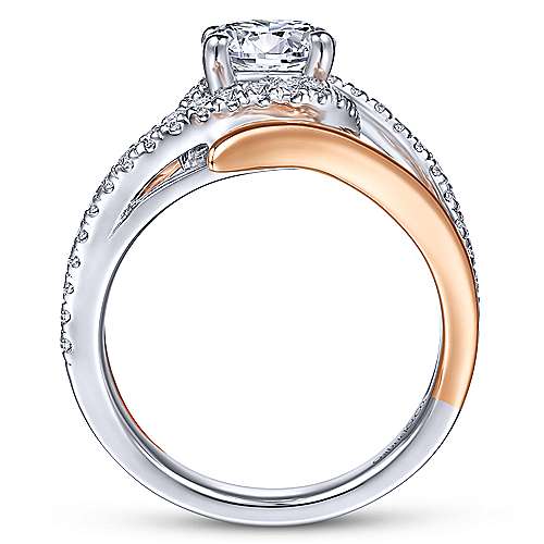Gabriel &amp; Co 14K White Rose Gold Round Diamond Engagement Ring  ER14467R4T44JJ