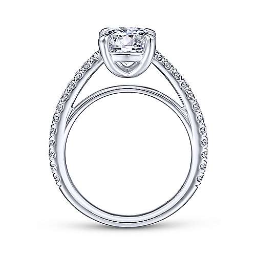 Gabriel &amp; Co 18K White Gold Round Diamond Engagement Ring  ER14521R6W83JJ