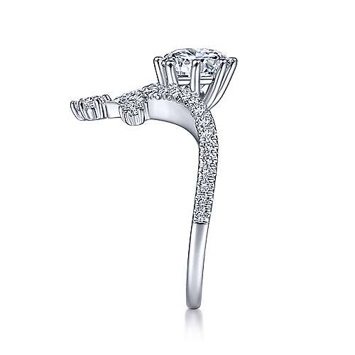 Gabriel &amp; Co 14K White Gold Round Diamond Engagement Ring ER14783R4W44JJ