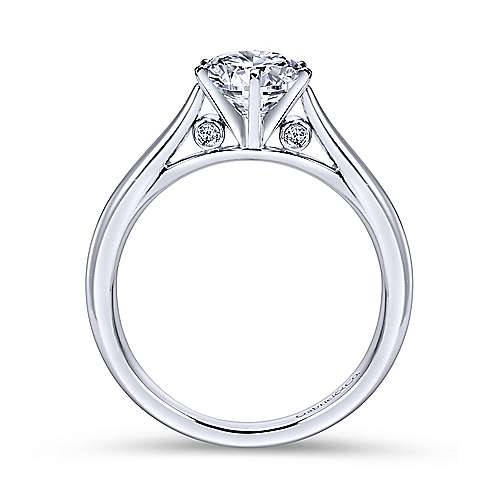 Gabriel &amp; Co 14K White Gold Round Diamond Engagement Ring  ER6668W44JJ