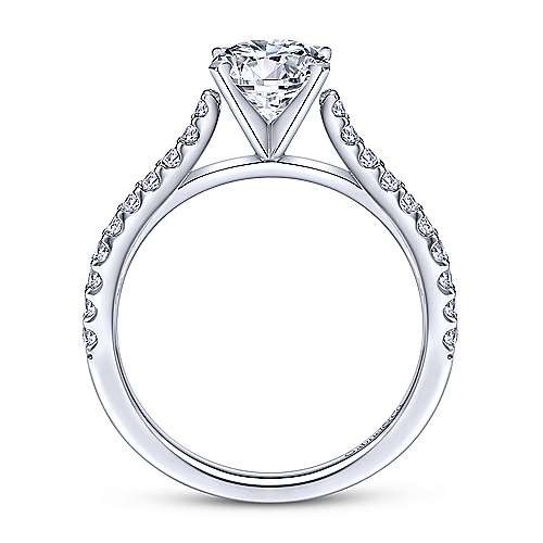 Gabriel &amp; Co 14K White Gold Round Diamond Engagement Ring  ER7227W44JJ