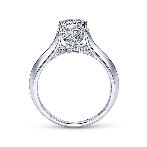 Gabriel &amp; Co 18K White Gold Round Diamond Engagement Ring  ER7301W83JJ