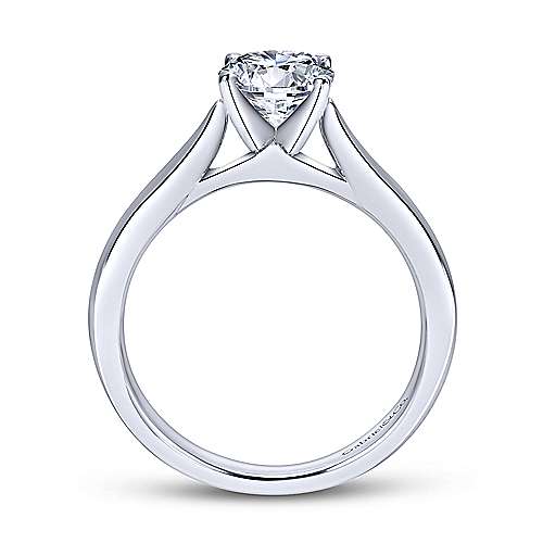 Gabriel &amp; Co 14K White Gold Round Diamond Engagement Ring  ER7894W4JJJ