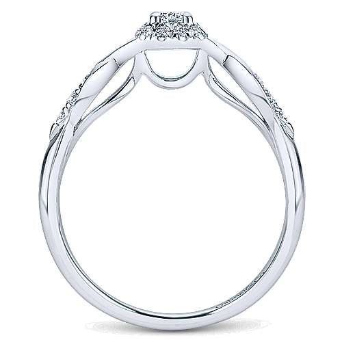 Gabriel &amp; Co 14K White Gold Round Diamond Halo Engagement Ring ER912151R0W44JJ.CSD4