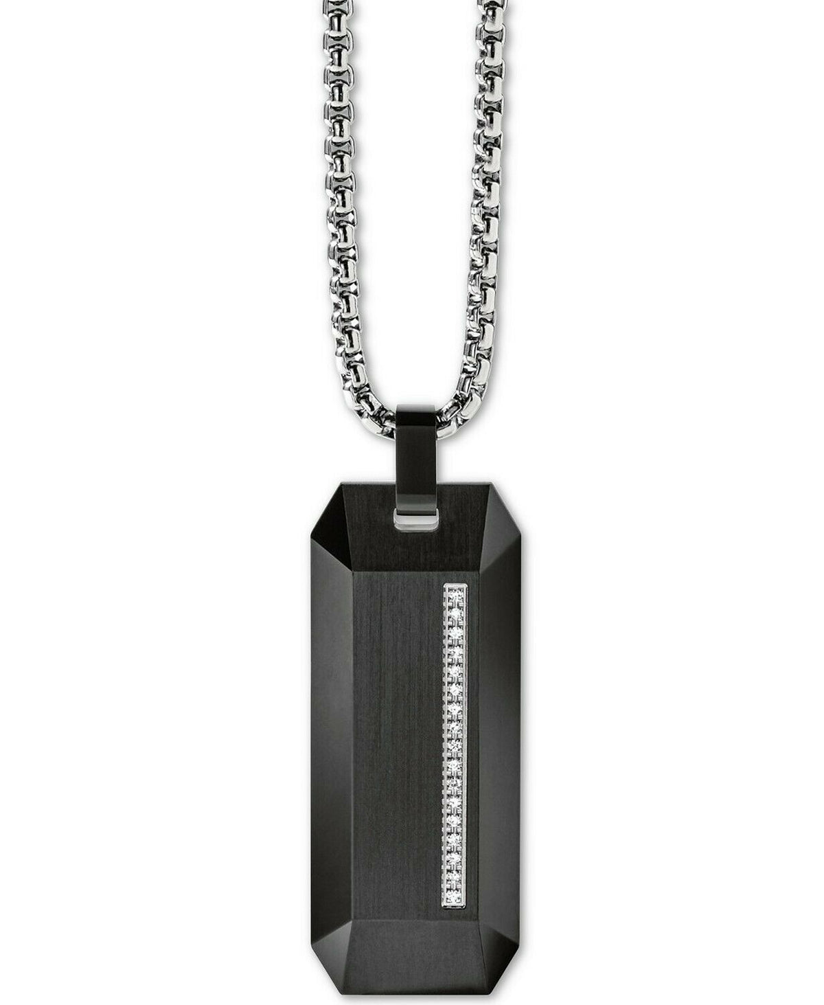 Bulova J98N003 Precisionist Stainless Steel Dog Tag Pendant