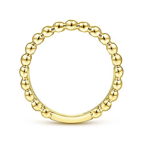 Gabriel &amp; Co. 14K Yellow Gold Beaded Stackable Ring LR4871Y4JJJ
