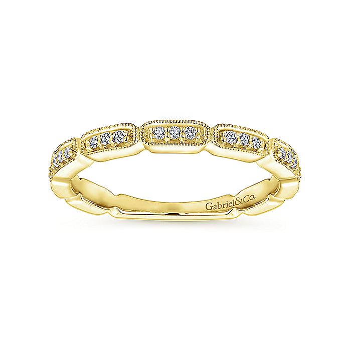 Gabriel &amp; Co. 14K Yellow Gold Segmented Diamond Stackable Ring LR51176Y45JJ