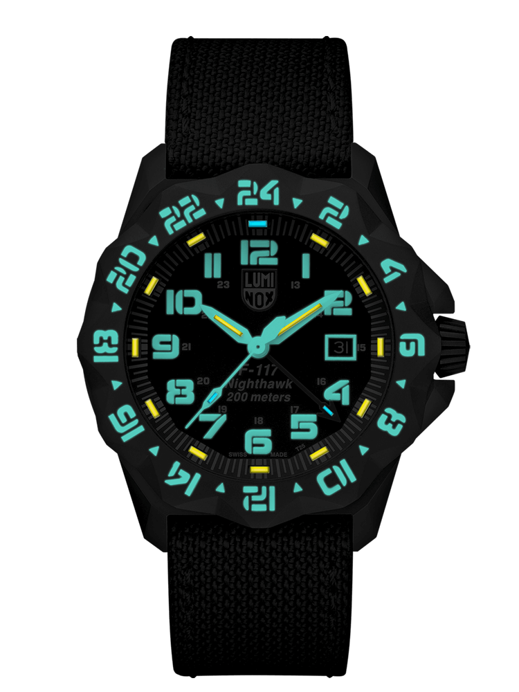 Luminox 6421 F-117 Nighthawk Nylon Strap 44mm Case Watch