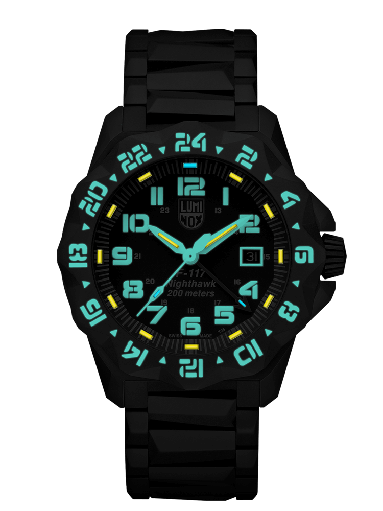 Luminox 6422 Mens F-117 Nighthawk 45mm Stainless Steel Watch