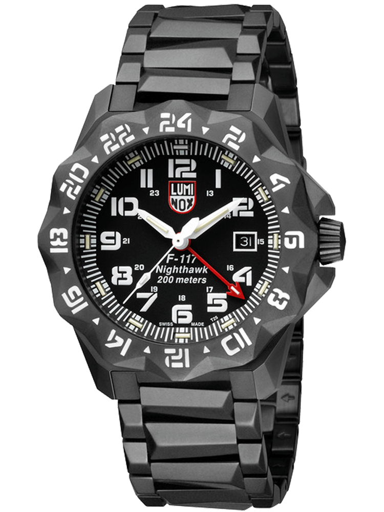 Luminox 6422 Mens F-117 Nighthawk 45mm Stainless Steel Watch