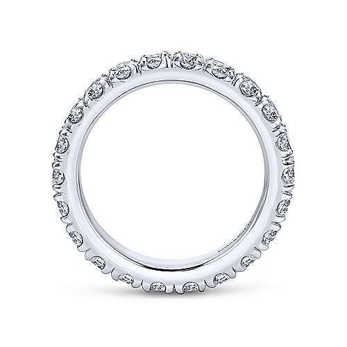 14k White Gold French Pav Set Diamond Eternity Band  AN11264-6W44JJ