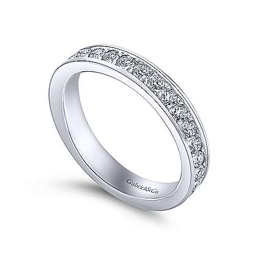 14k White Gold Channel Prong Set Eternity Band  AN11309-6W44JJ