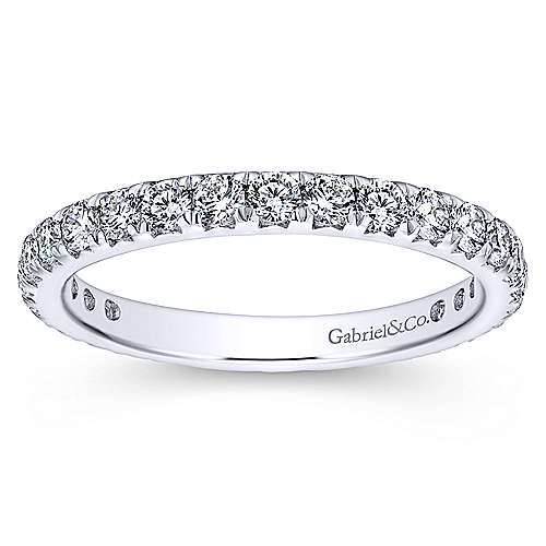 14k White Gold Micro Pav Set Diamond Eternity Band  AN11380-6W44JJ