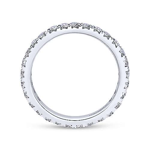 14k White Gold Micro Pav Set Diamond Eternity Band  AN11380-6W44JJ