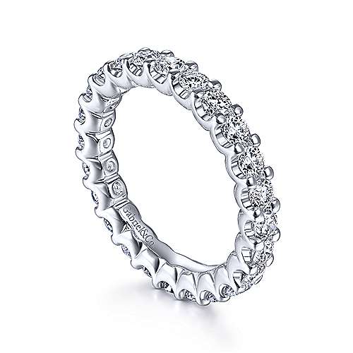 14k White Gold Shared Prong Set Diamond Eternity Band  AN13819-6W44JJ