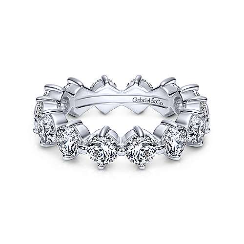 14k White Gold Shared Prong Diamond Eternity Band  AN5268-6W44JJ