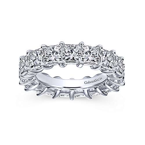 14k White Gold Princess Cut Prong Set Eternity Band  AN5272-6W44JJ