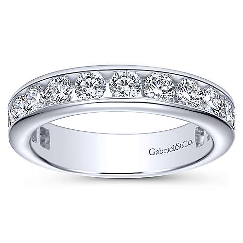 14k White Gold Channel Set Eternity Band  AN5275-6W44JJ