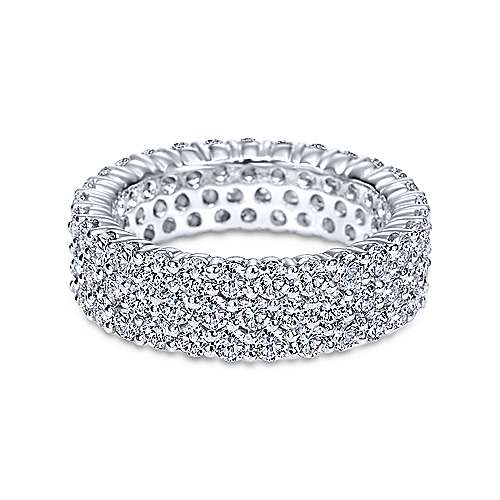 14k White Gold Diamond Pav Eternity Band  AN6026-6W44JJ