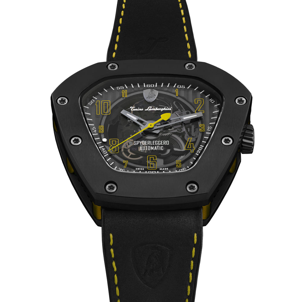 Tonino Lamborghini TLF-T06-3 SPYDERLEGGERO SKELETON Automatic Watch Yellow