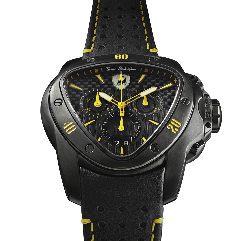 Tonino Lamborghini T9SE SPYDER Chronograph Black and Yellow Quartz Watch