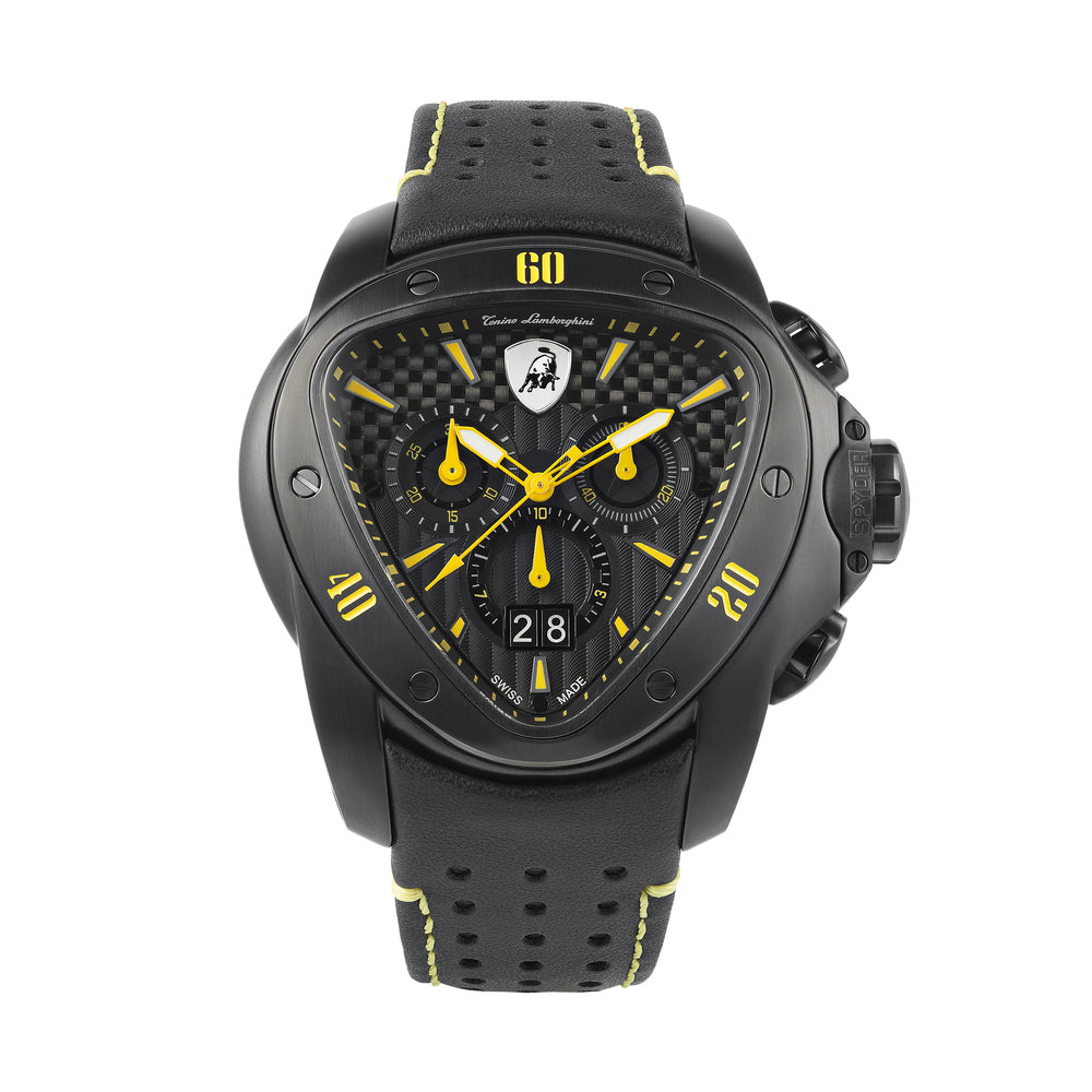 Tonino Lamborghini T9SE SPYDER Chronograph Black and Yellow Quartz Watch