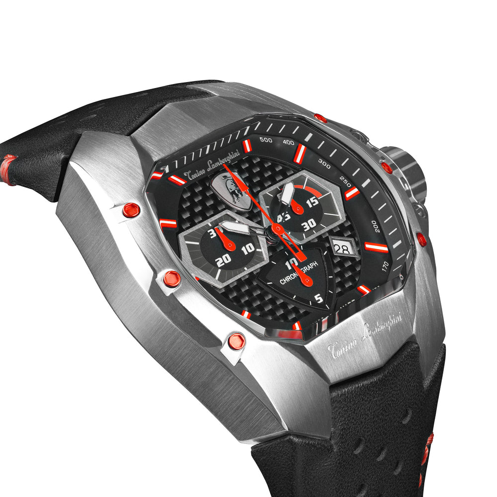 Tonino Lamborghini T9GA-SS GT1 SS Chronograph Leather Watch
