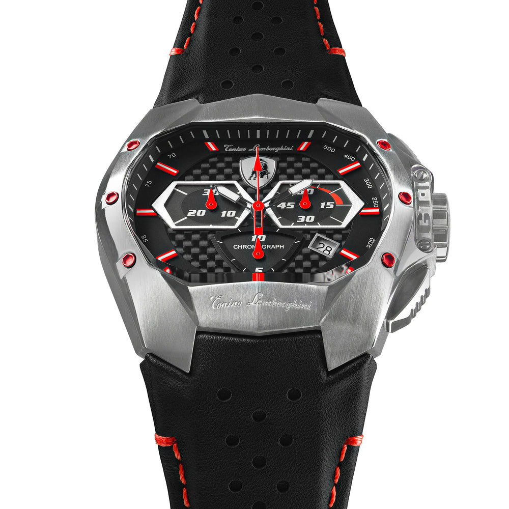 Tonino Lamborghini T9GA-SS GT1 SS Chronograph Leather Watch