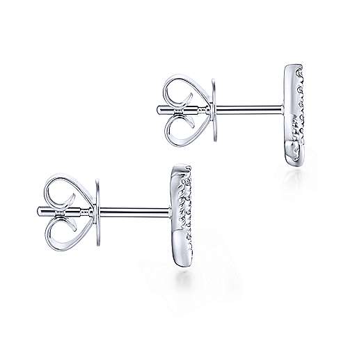 Gabriel &amp; Co. 14k White Gold Tapered X Diamond Stud Earrings EG13407W45JJ